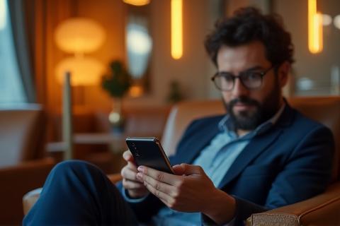 عميل VIP يستمتع بالخدمة المتنقلة